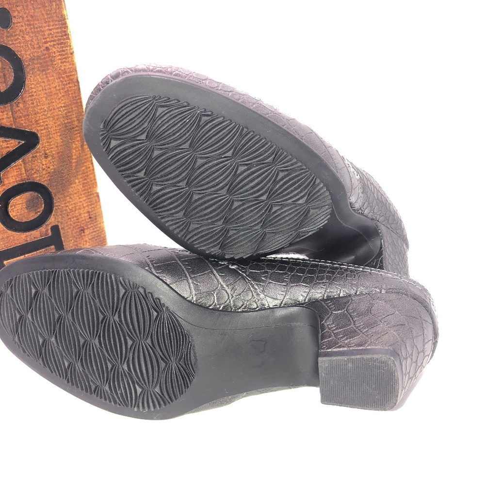 RIALTO Comfort Vette Croc Embossed Faux Leather Mules-7W - Picture 4 of 16